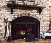 Wood burning Fuego Flame Fireplace Insert - get up to 250 CFMs of heat with the patented non-electric blower system